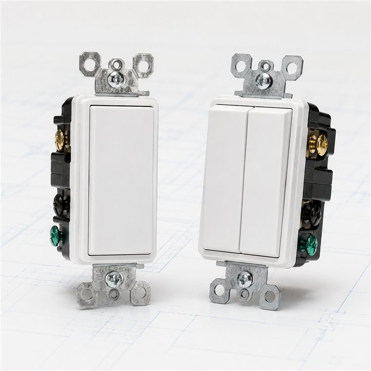Apagadores eléctricos sencillos y dobles