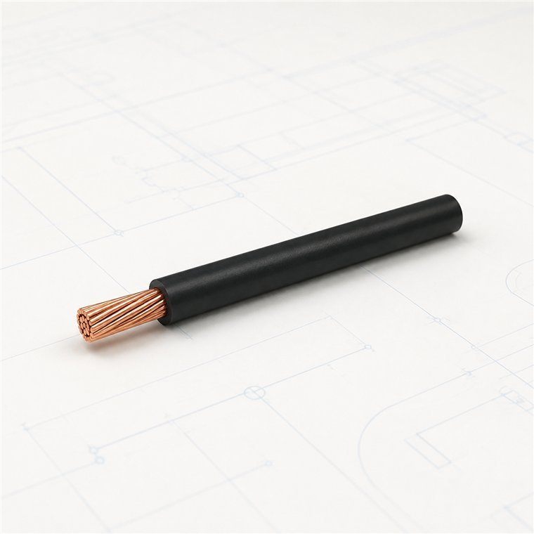 Cable eléctrico negro calibre 14 con conductor de cobre
